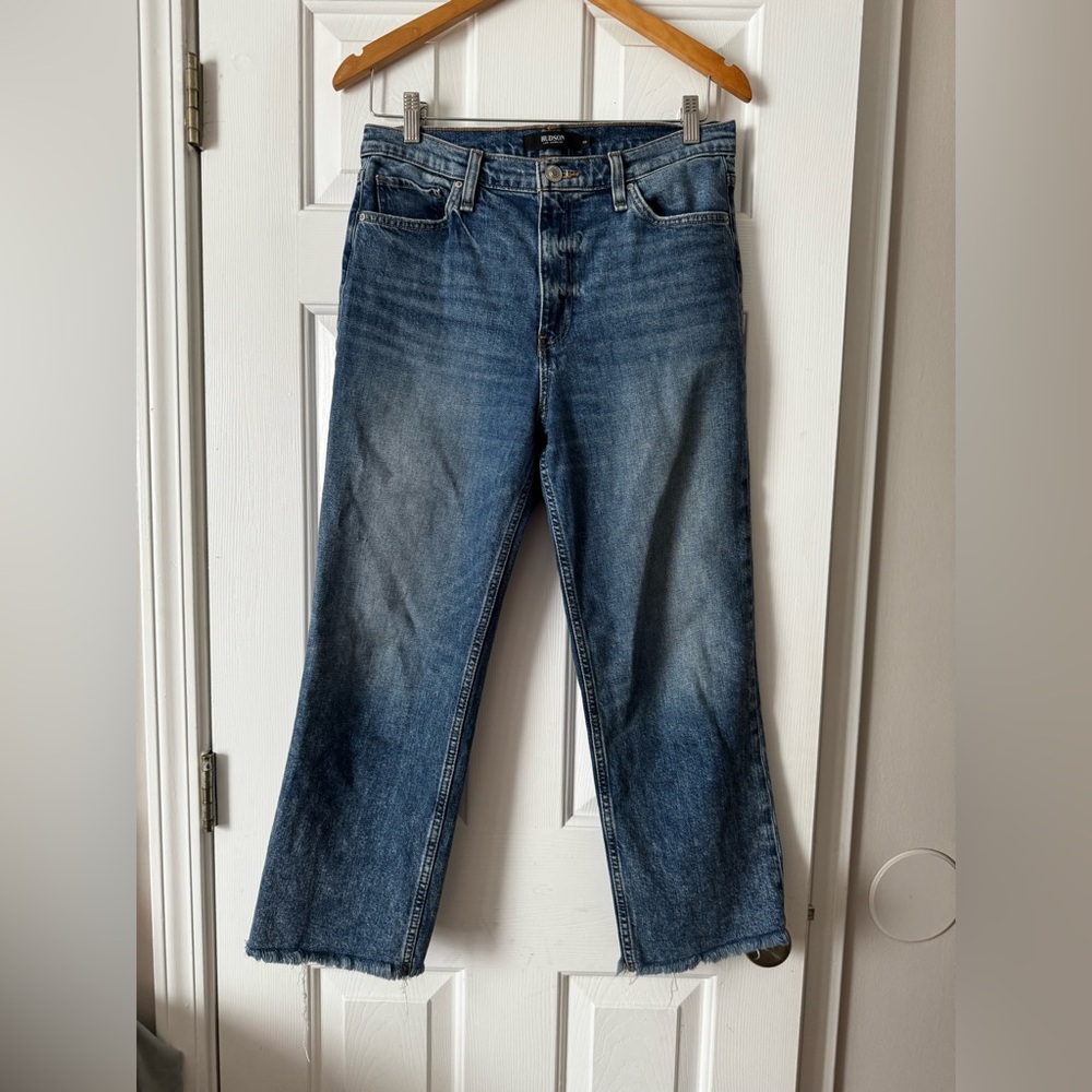 Hudson Women's Size 30 Straight Leg Frayed Hem Jeans 0535